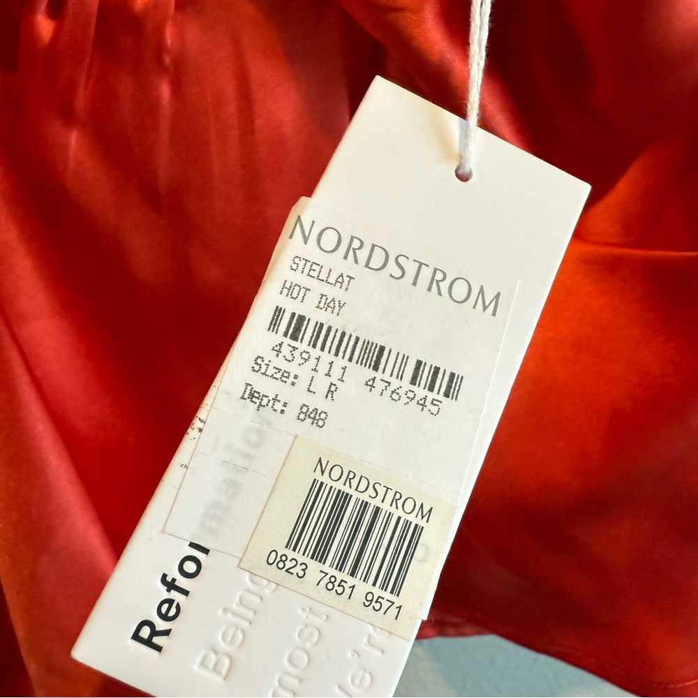 Reformation Stella Silk Tank Top Twist Back | Large NEW NWT - Picture 7 of 8